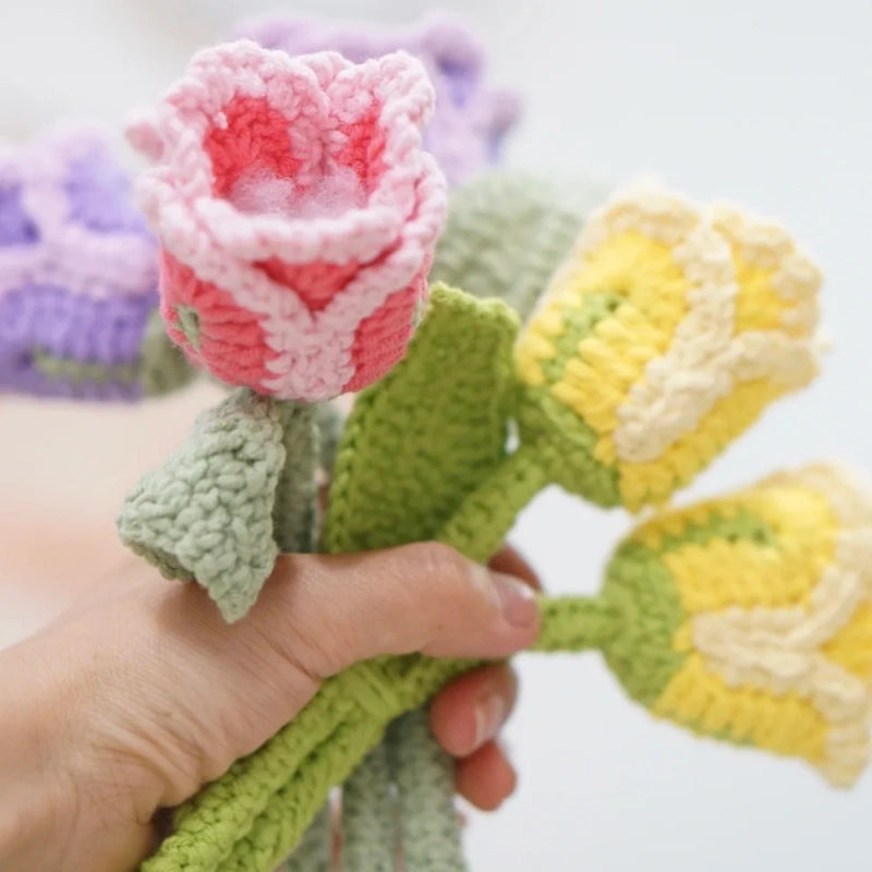 Hand Knit Flowers