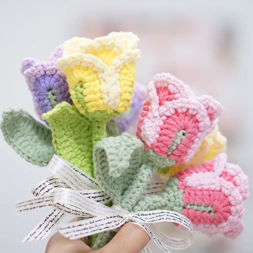 Hand Knit Flowers